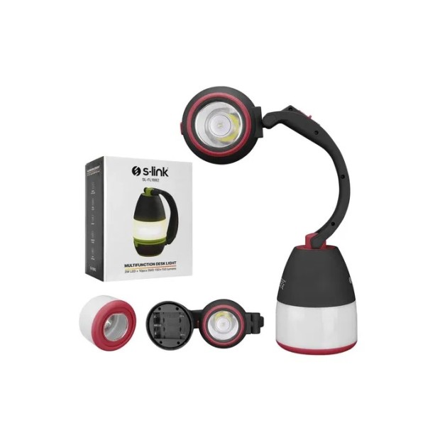 Flashlight-lamp S-link SL-FL1882 3W + 10 SMD Red (3AA)